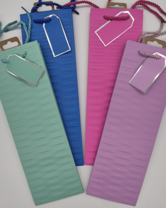 Embossed Bright Bottle Bags in Assorted Colours