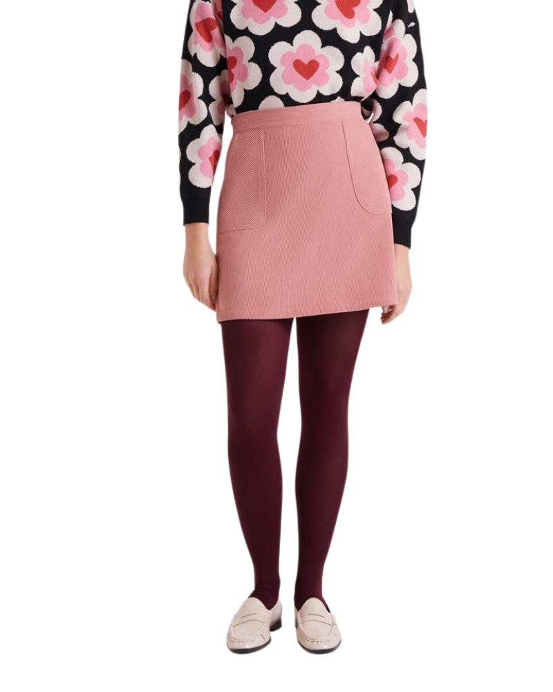 Baby Pink Cord Mini Skirt Compania Fantastica