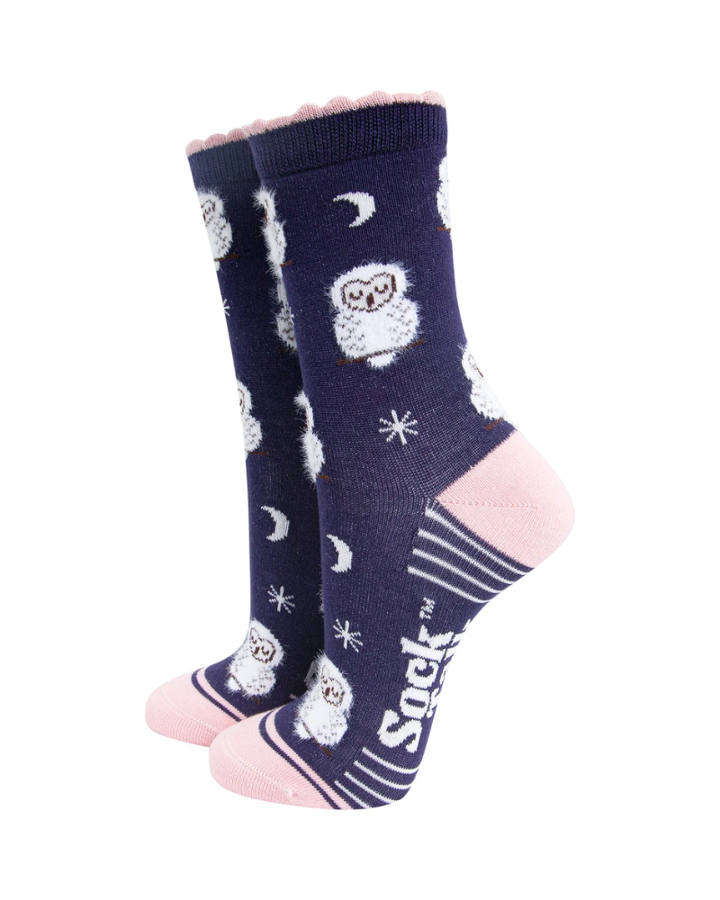 Barn Owl Unisex Fluffy Bamboo Socks