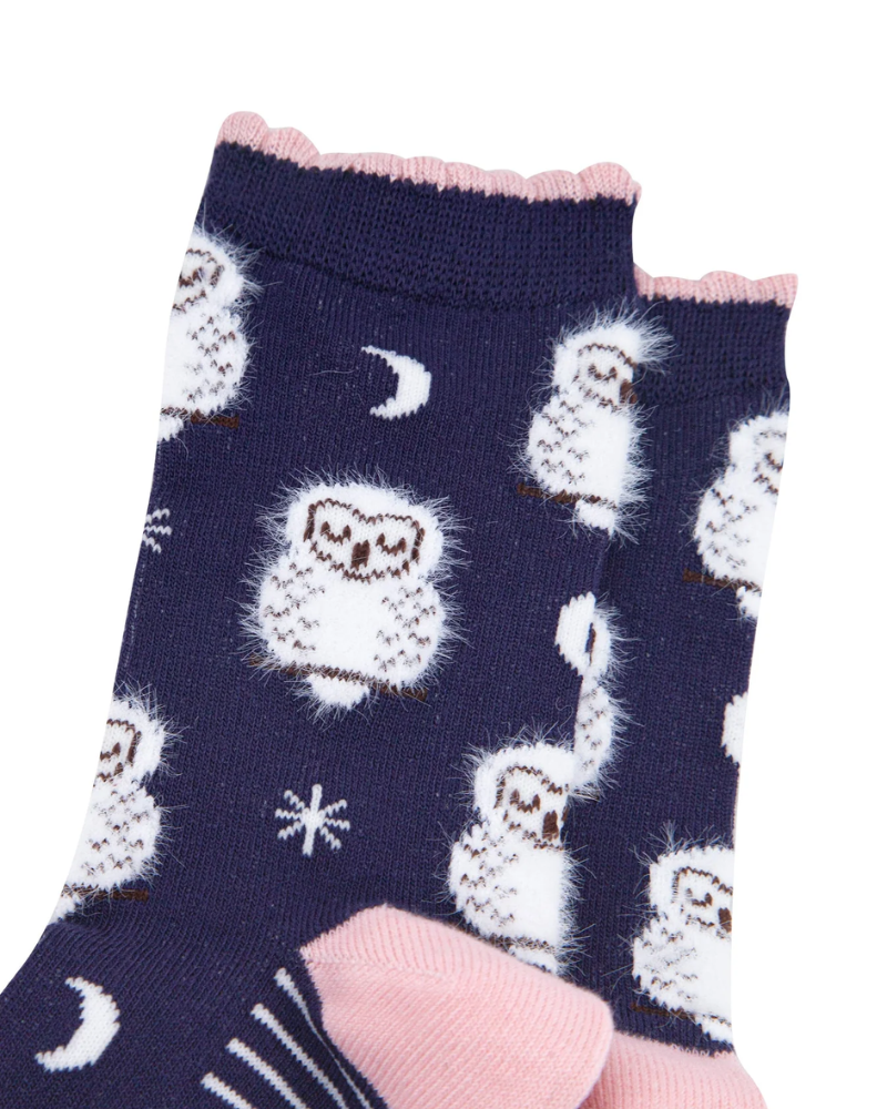 Barn Owl Unisex Fluffy Bamboo Socks