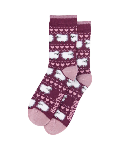 Berry Sheep Unisex Fluffy Bamboo Socks