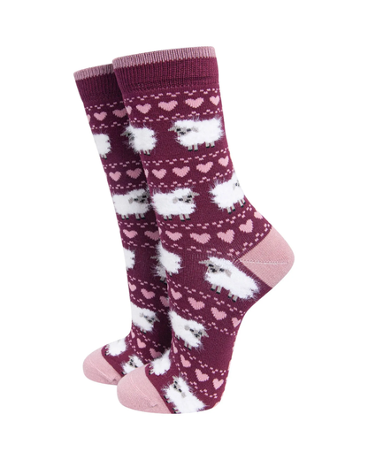 Berry Sheep Unisex Fluffy Bamboo Socks