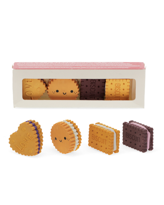 Biscuits Erasers Set of 4