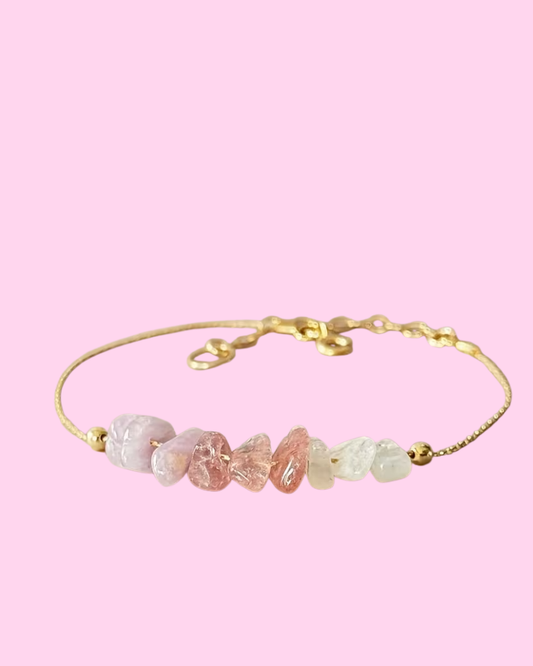 7 Chakra Bracelet in Pink