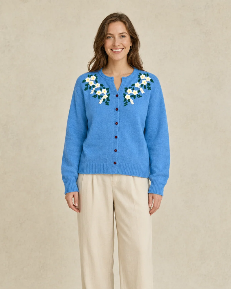 Daisy Embroidered Cardigan