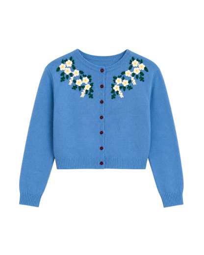 Daisy Embroidered Cardigan