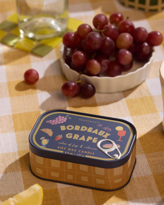 Bordeaux Grapes Bistro Tin Candle Paddywax