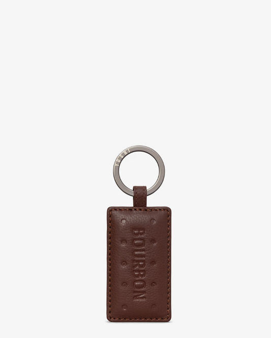 Bourbon Biscuit Real Leather Key Ring
