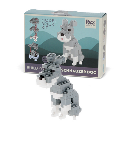 Build Your Own Schnauzer Dog Brick Kit