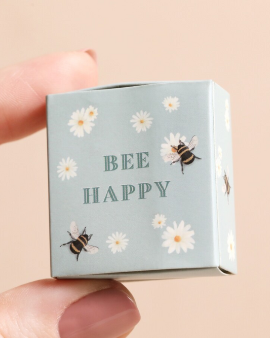 Bee Happy Ceramic Token In Matchbox