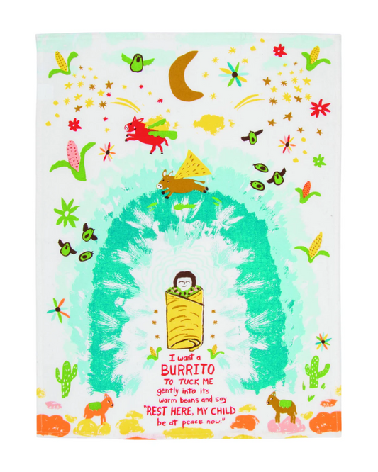 I Want A Burrito Dish Towel