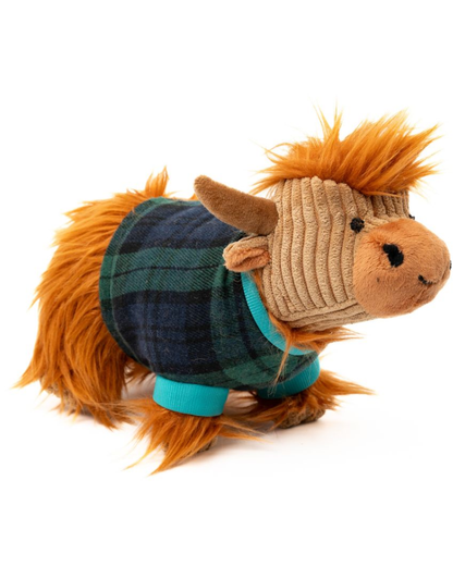 Corduroy Highland Cow Plush Toy in Assorted Sizes