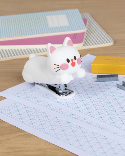 Cute Kitty Cat Mini Stapler With 1000 Staples