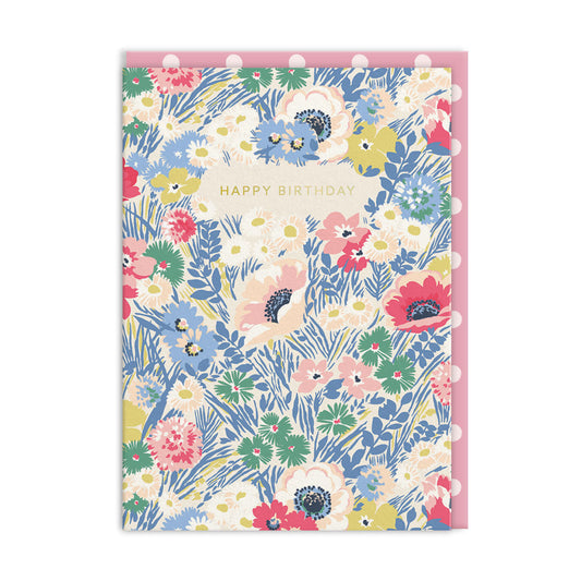 Cath Kidston Happy Birthday Meadow Floral Card