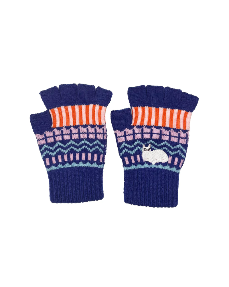 Cat Nip Fair Isle Fingerless Gloves