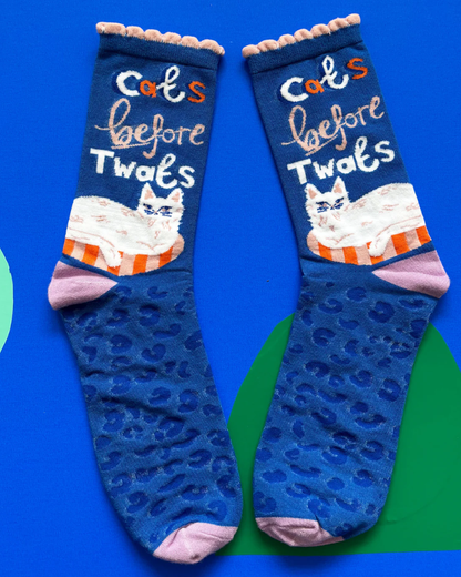 Catnip 'Cats Before Twats' Unisex Bamboo Socks