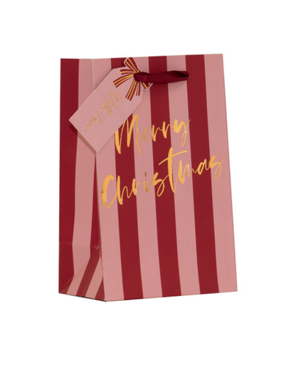 Merry Christmas Candy Stripe Gift Bag