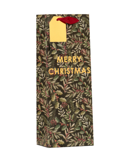 Merry Christmas Evergreen Gift Bag