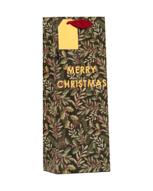 Merry Christmas Evergreen Gift Bag