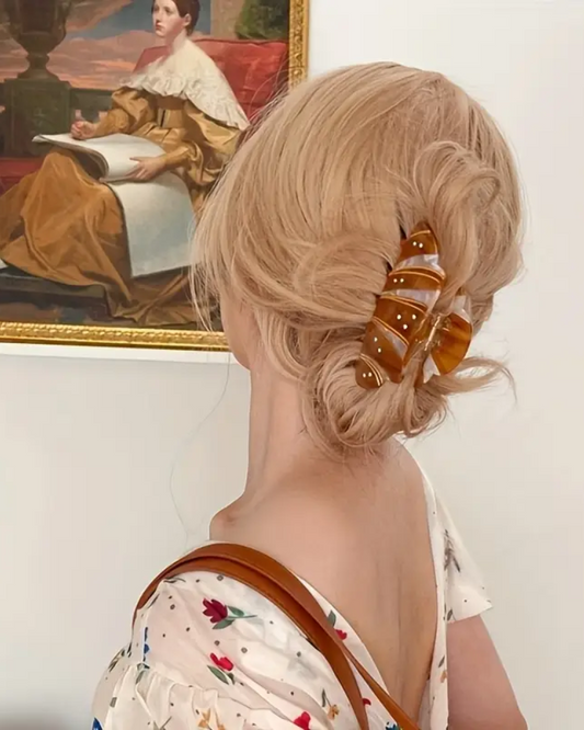 Croissant Pastry Hair Claw