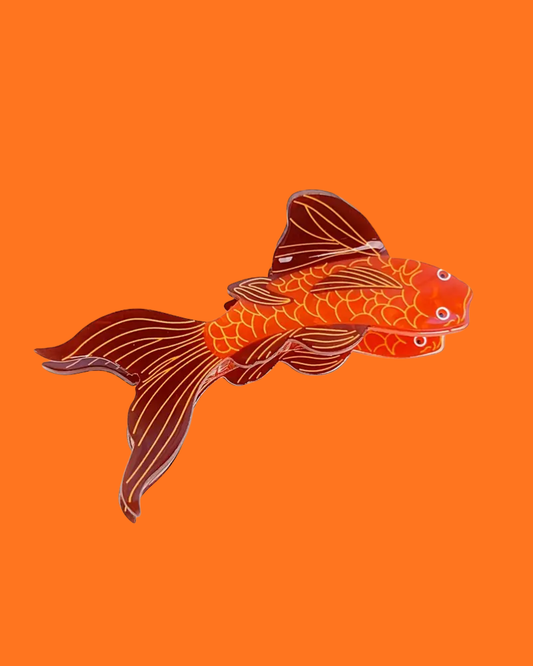 Red Koi Fish Hair Claw