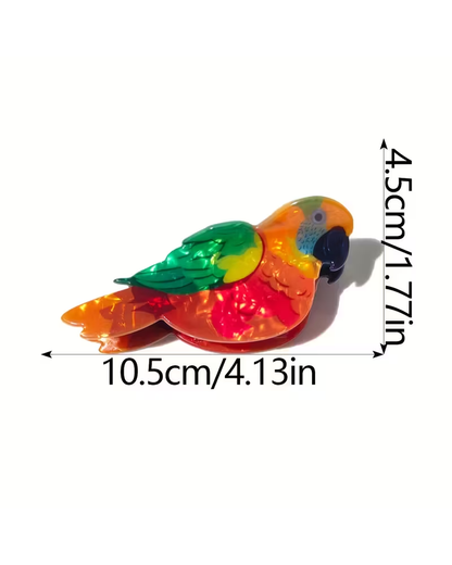 Tropical Parrot Hair Claw