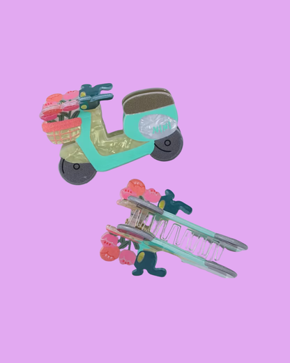 Retro Vespa Scooter Hair Claw