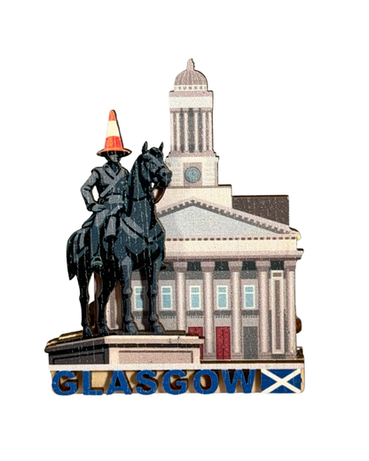 Glasgow Cone Head Duke Wellington 3D Wooden Magnet