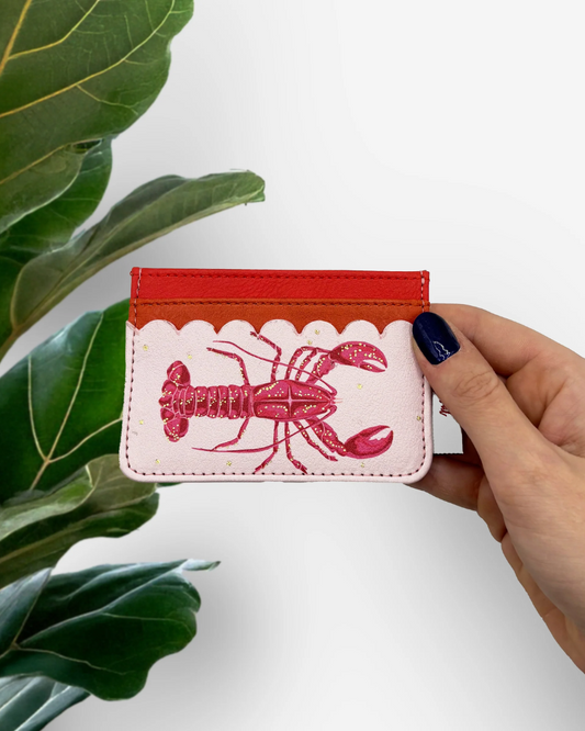 Coral Lobster Card Holder