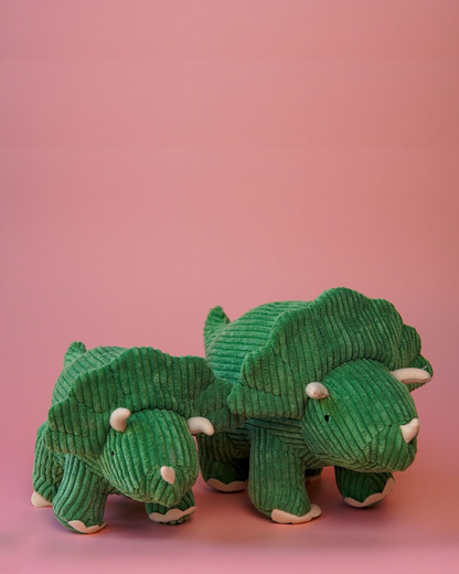 Corduroy Triceratops Dinosaur Toy Assorted Sizes