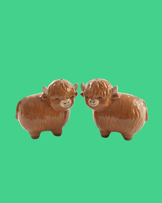 Highland Cow Salt & Pepper Set