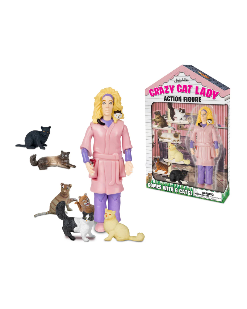 Crazy Cat Lady Action Figure Toy