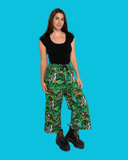 Pond Birds Unisex Cropped Trousers