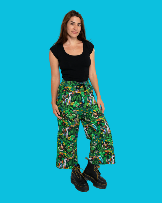 Pond Birds Unisex Cropped Trousers