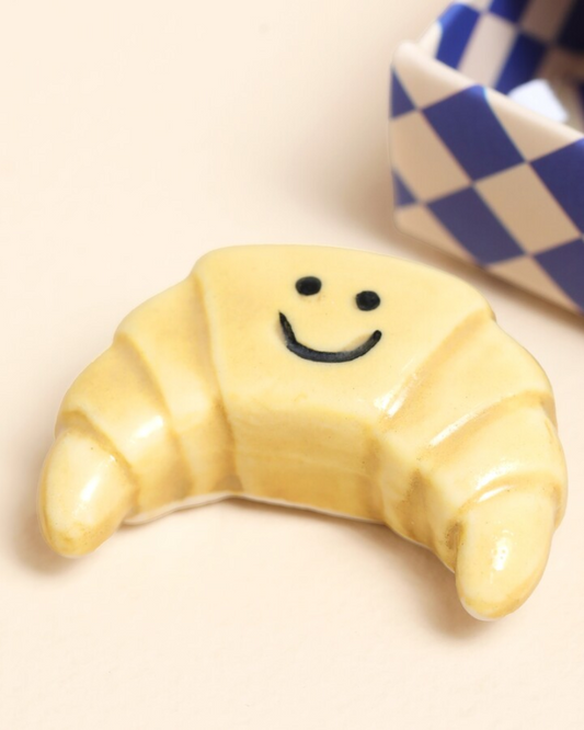Croissant Ceramic Token In Matchbox