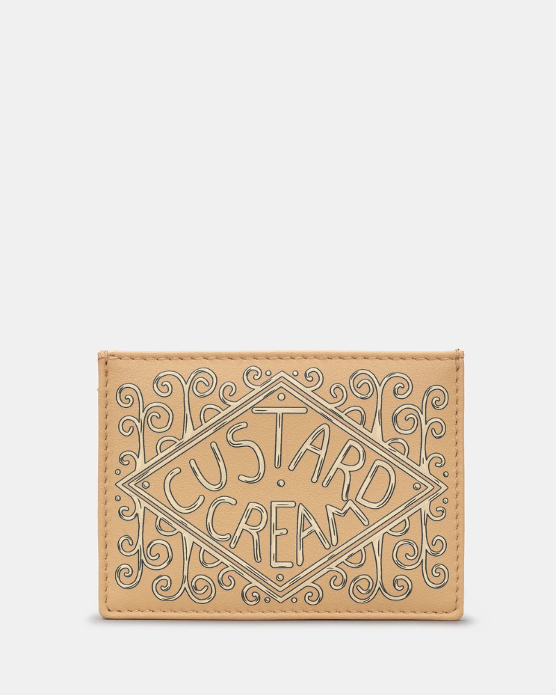 Custard Cream Biscuit Vegan Leather Card Holder
