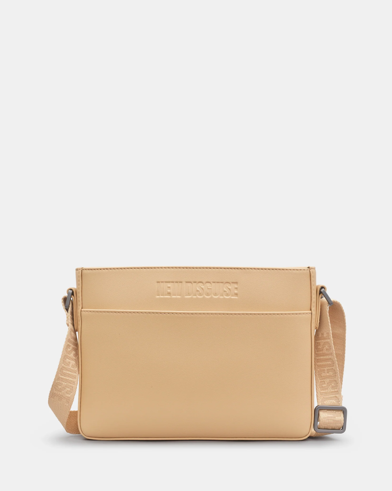 Custard Cream Biscuit Vegan Leather Crossbody Bag