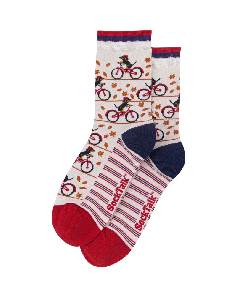 Cycling Sausage Dogs Unisex Bamboo Socks