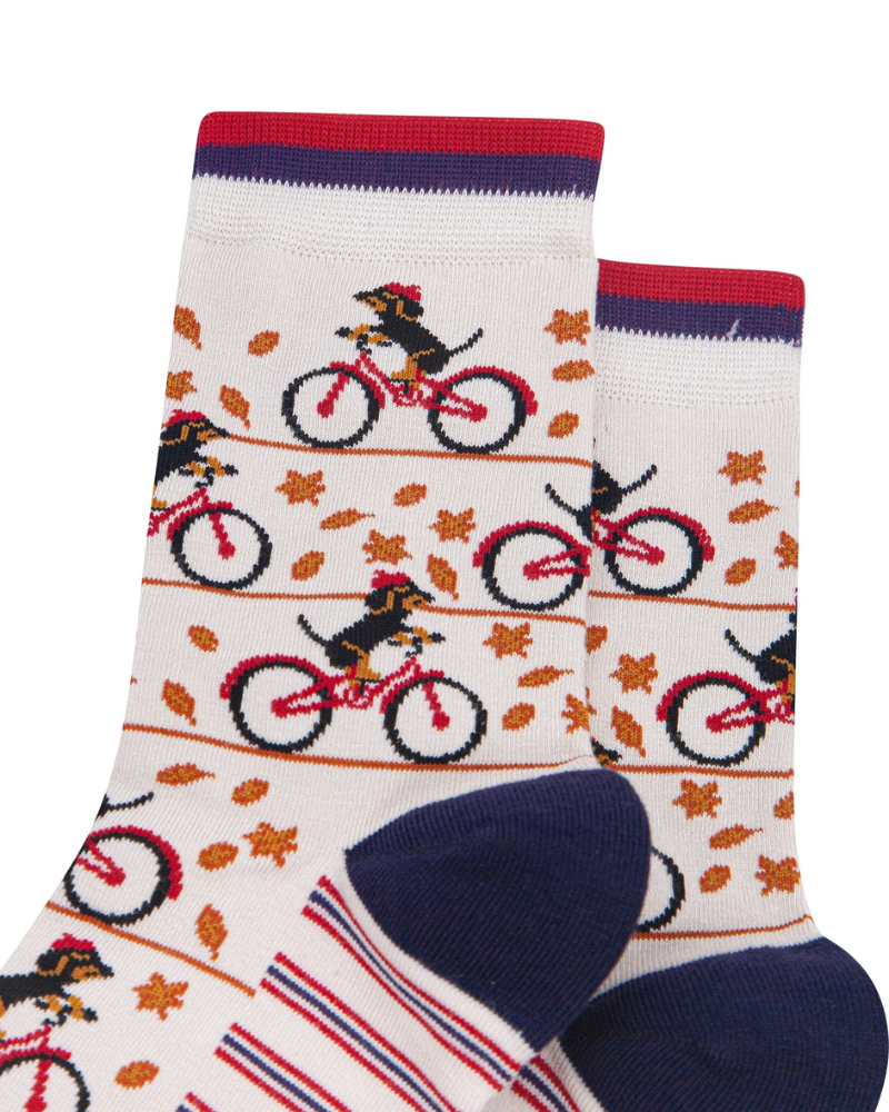 Cycling Sausage Dogs Unisex Bamboo Socks