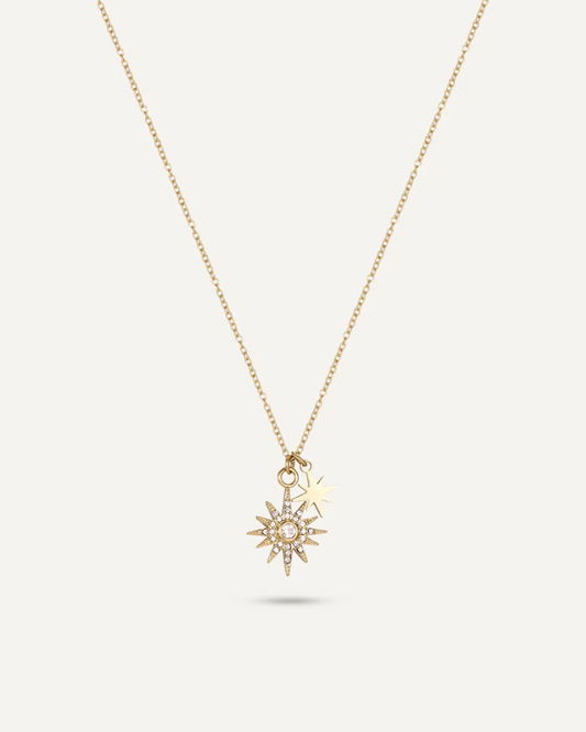 Cyra Diamante Sun Gold Necklace