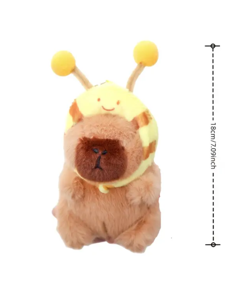 Capybara Bumble Bee Plushy Bag Charm