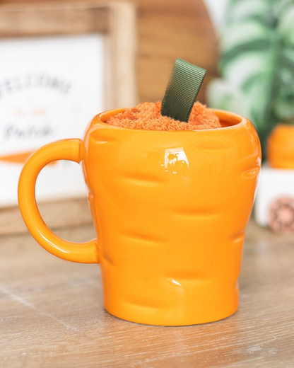 Carrot Shaped Mug And Sock Set