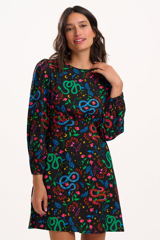 Janet Mini Dress In Snake Floral