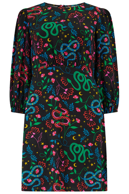 Janet Mini Dress In Snake Floral