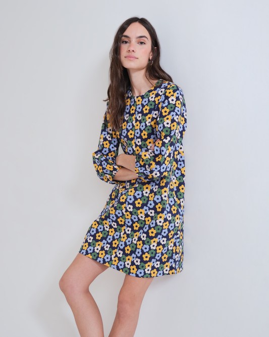Daisy Print Mini Dress