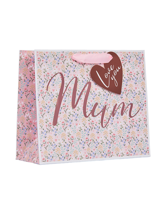 Love You Mum Ditsy Floral Gift Bag