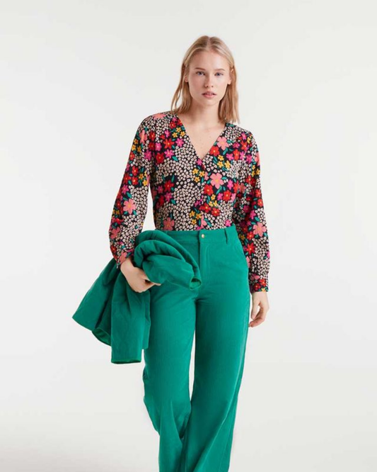 Ditsy Floral Button Down Blouse Compania Fantastica