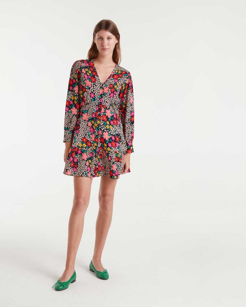 Guardino Ditsy Floral Button Down Mini Dress Compania Fantastica