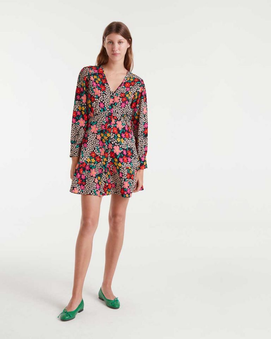 Guardino Ditsy Floral Button Down Mini Dress Compania Fantastica