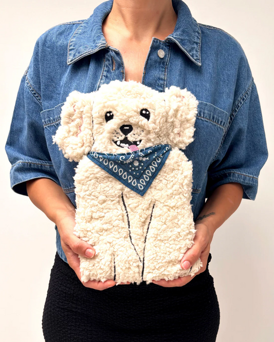 Bichon Frisé in Scarf Hot Water Bottle